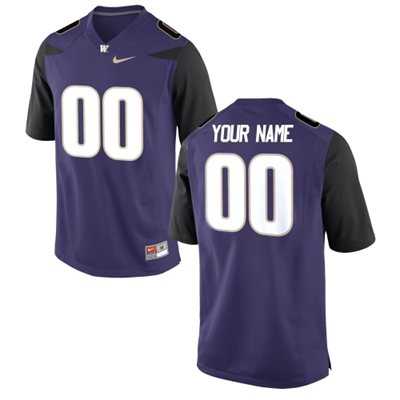 Mens Washington Huskies Customized Replica Football 2015 Purple Jersey